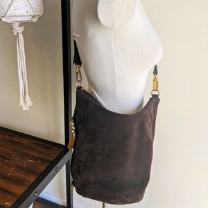 Americana By Sharif Brown Suede Bag